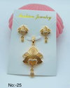 Designer Matte Gold Pandal Butti Set Catalog
